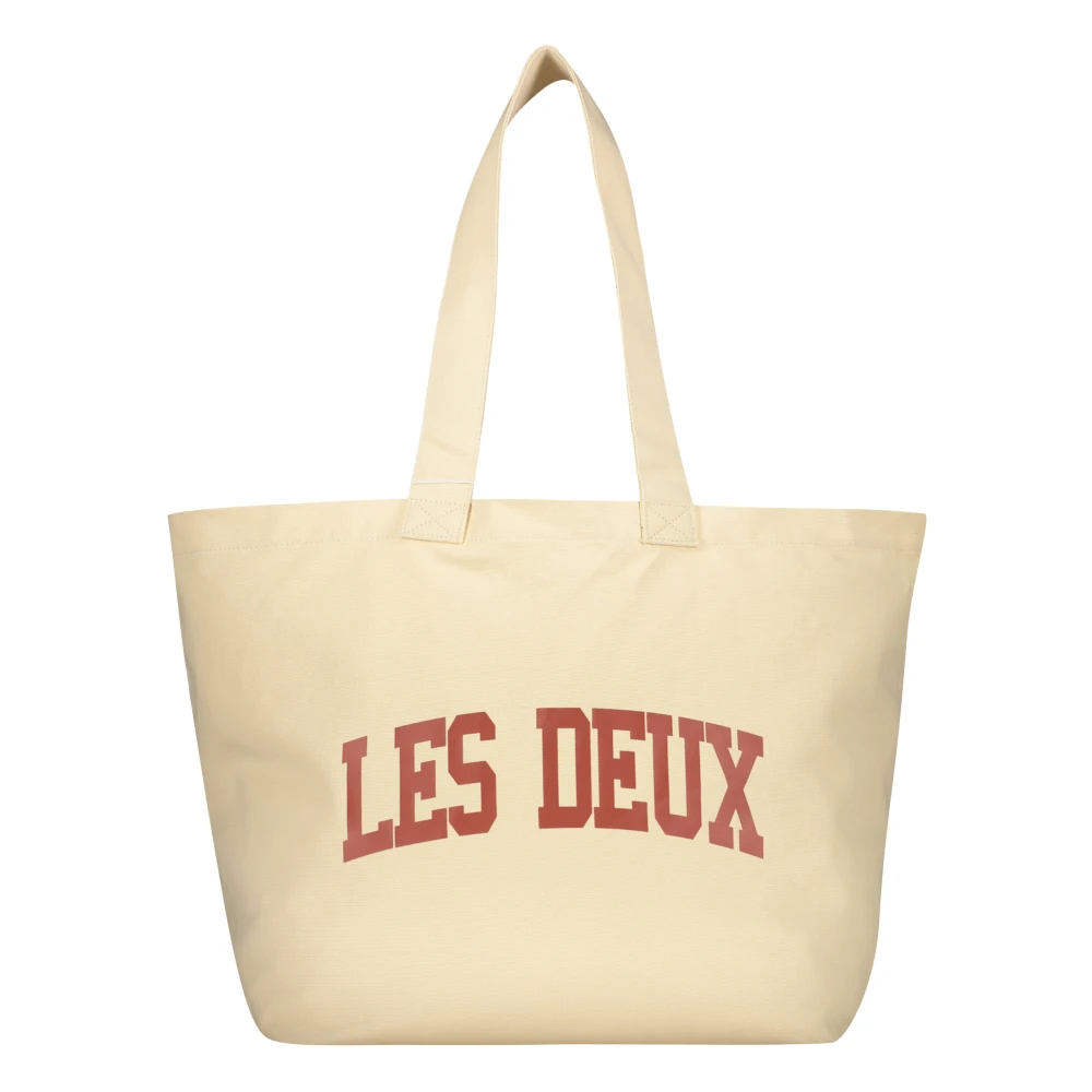 Les Deux Canvas Tote Tas Beige Heren