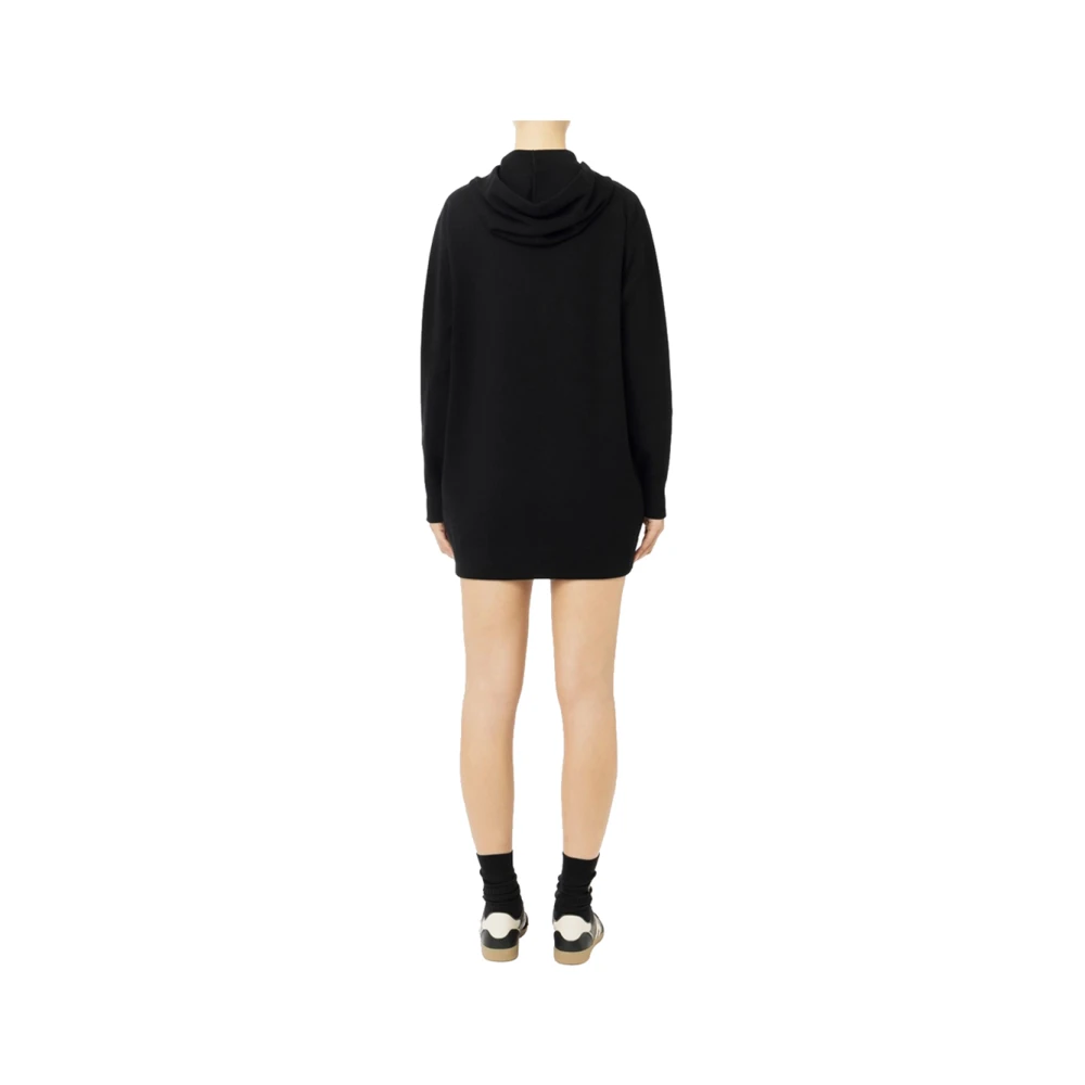 Elisabetta Franchi Zwarte Elegante Jurk met Verfijnde Details Black Dames