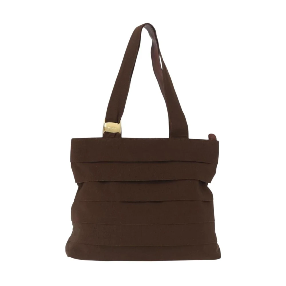 Salvatore Ferragamo Pre-Owned Women's Brown Pre-Owned Vintage Tote Bag