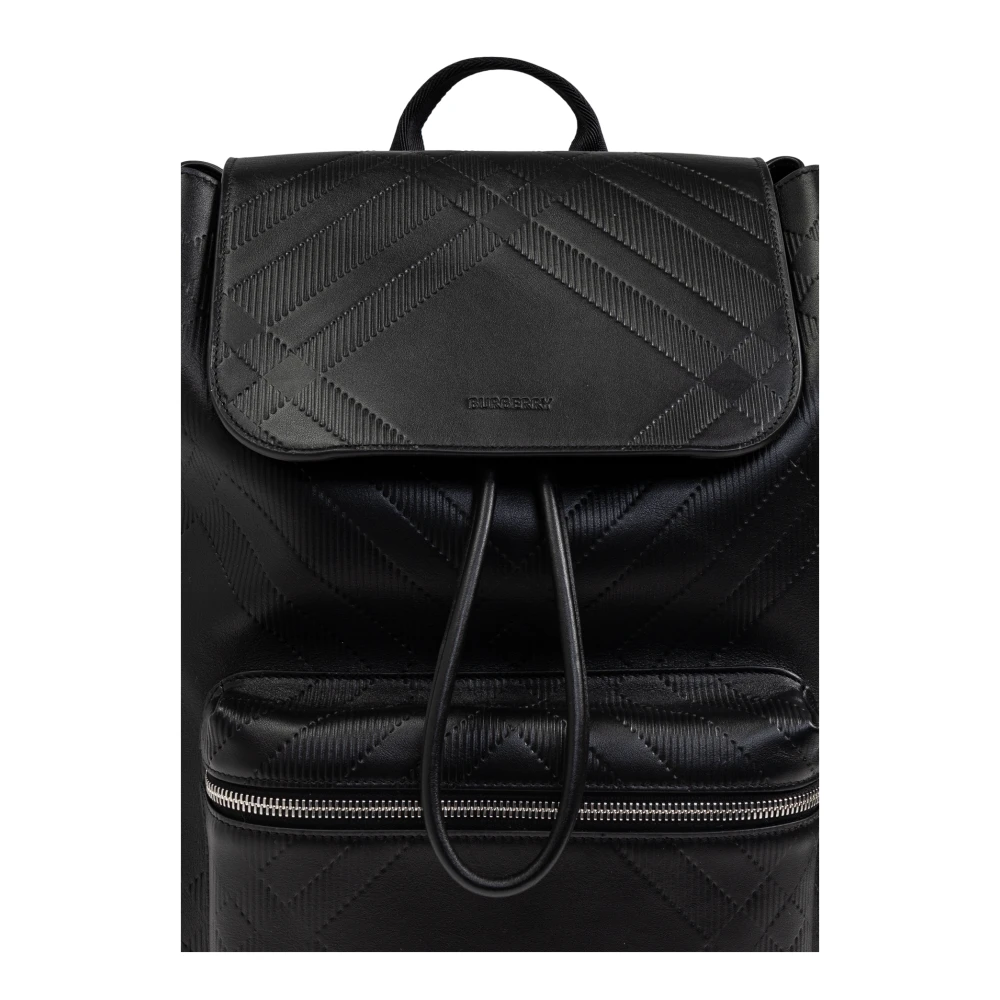 Burberry Leren rugzak Black Heren