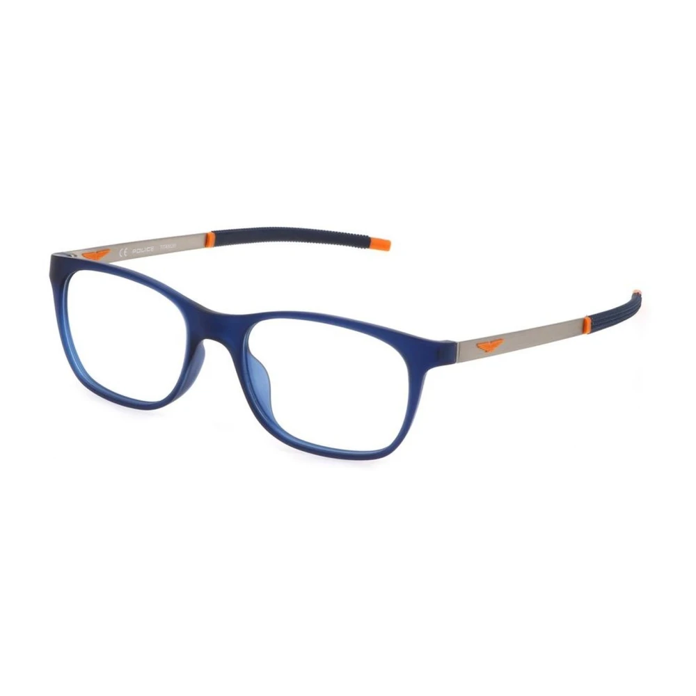 Police Blauwe Metalen Frames met Wijzerplaat Armband Blue Heren
