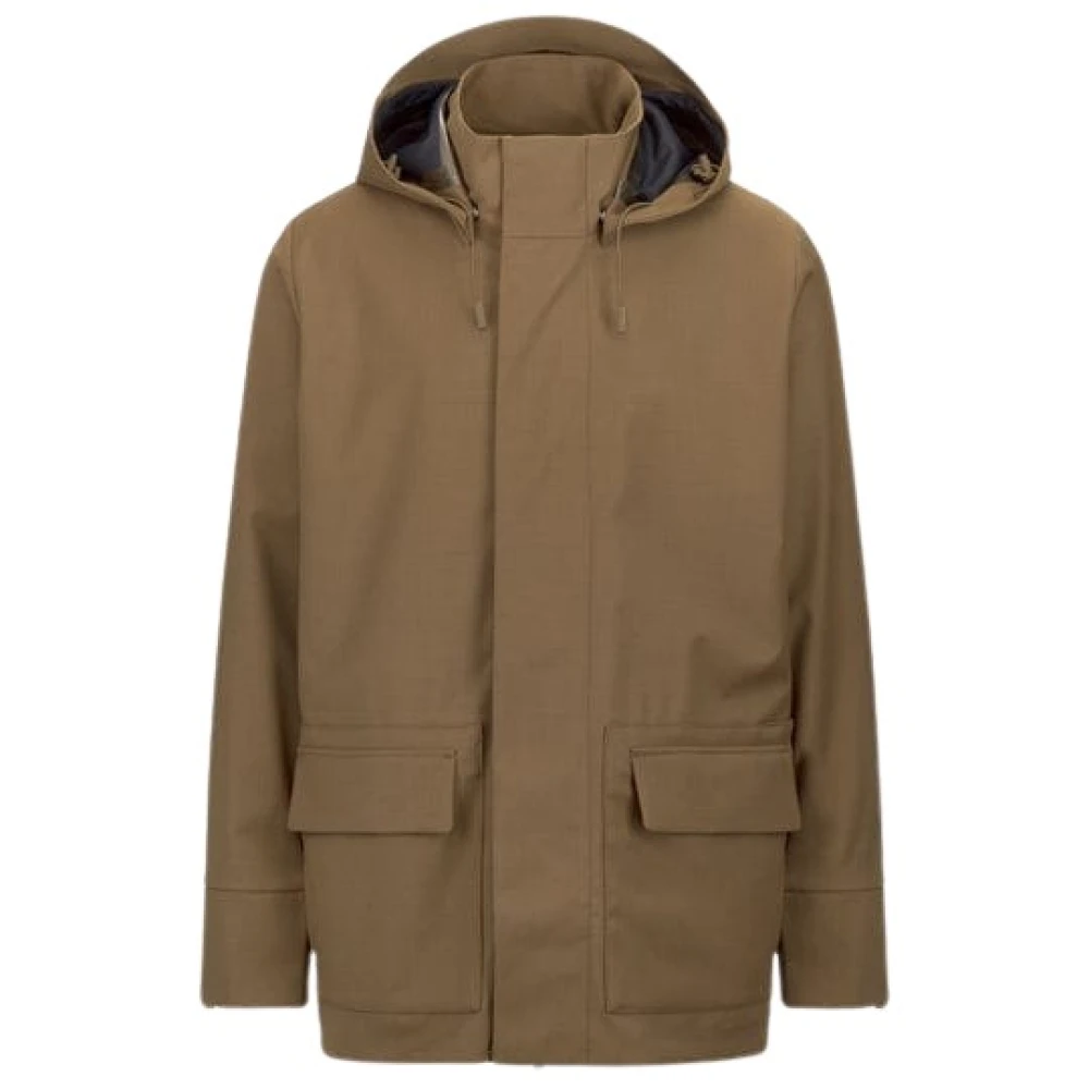 K-way Tech Wool Blend Jas Bruin Brown Heren