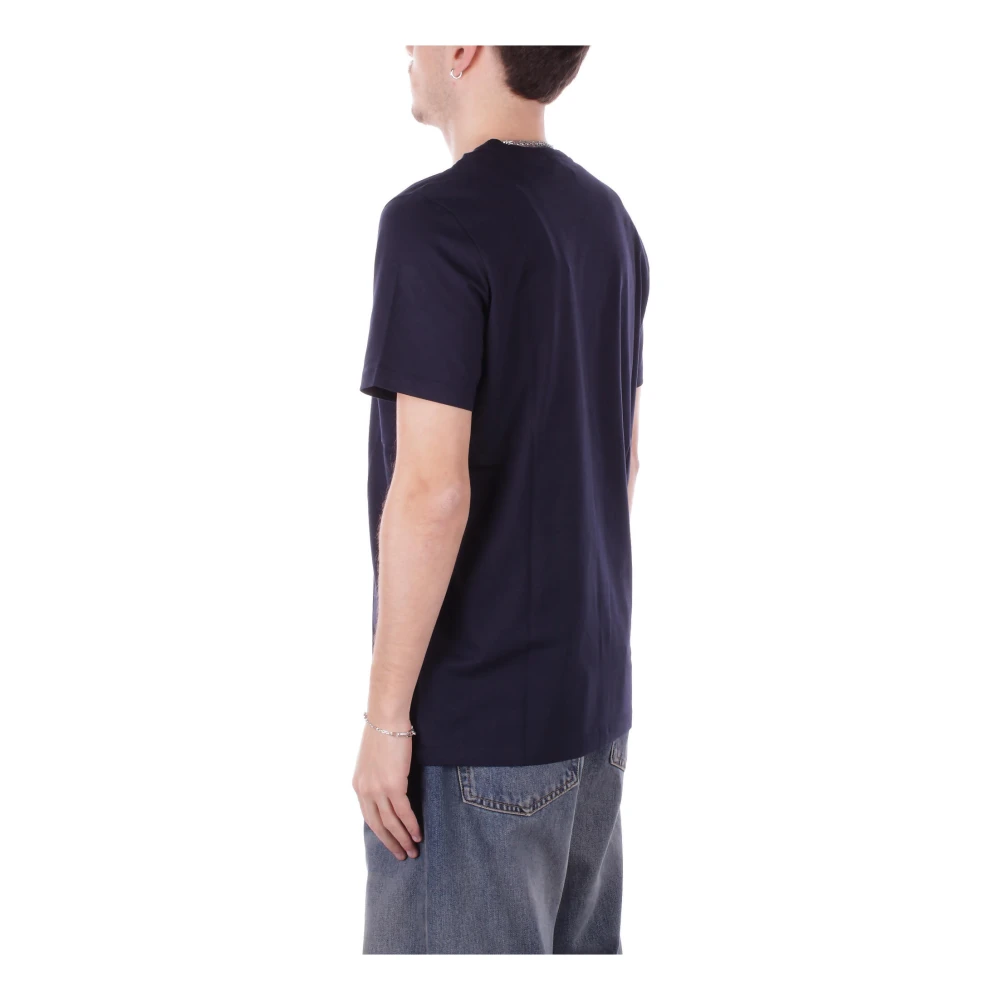 Dondup Blauw Logo Front T-shirt Blue Heren