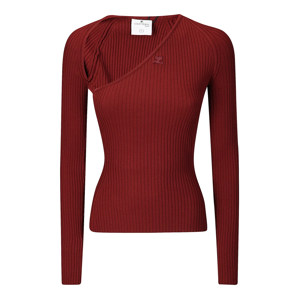 Courrèges Ribgebreide Top Red Dames