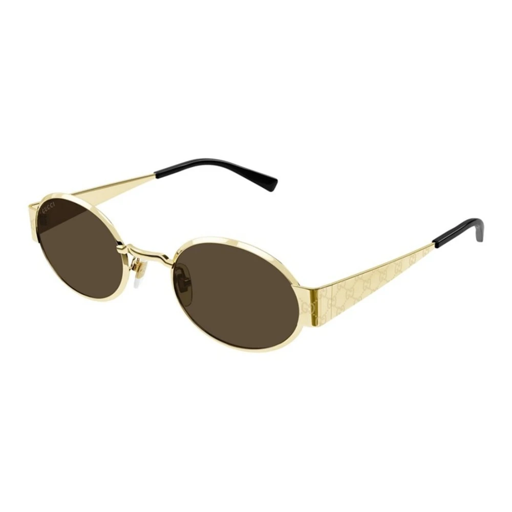 Gucci Men's Yellow Oval Sunglasses - Sunglasses - 51 Mm - Accessories