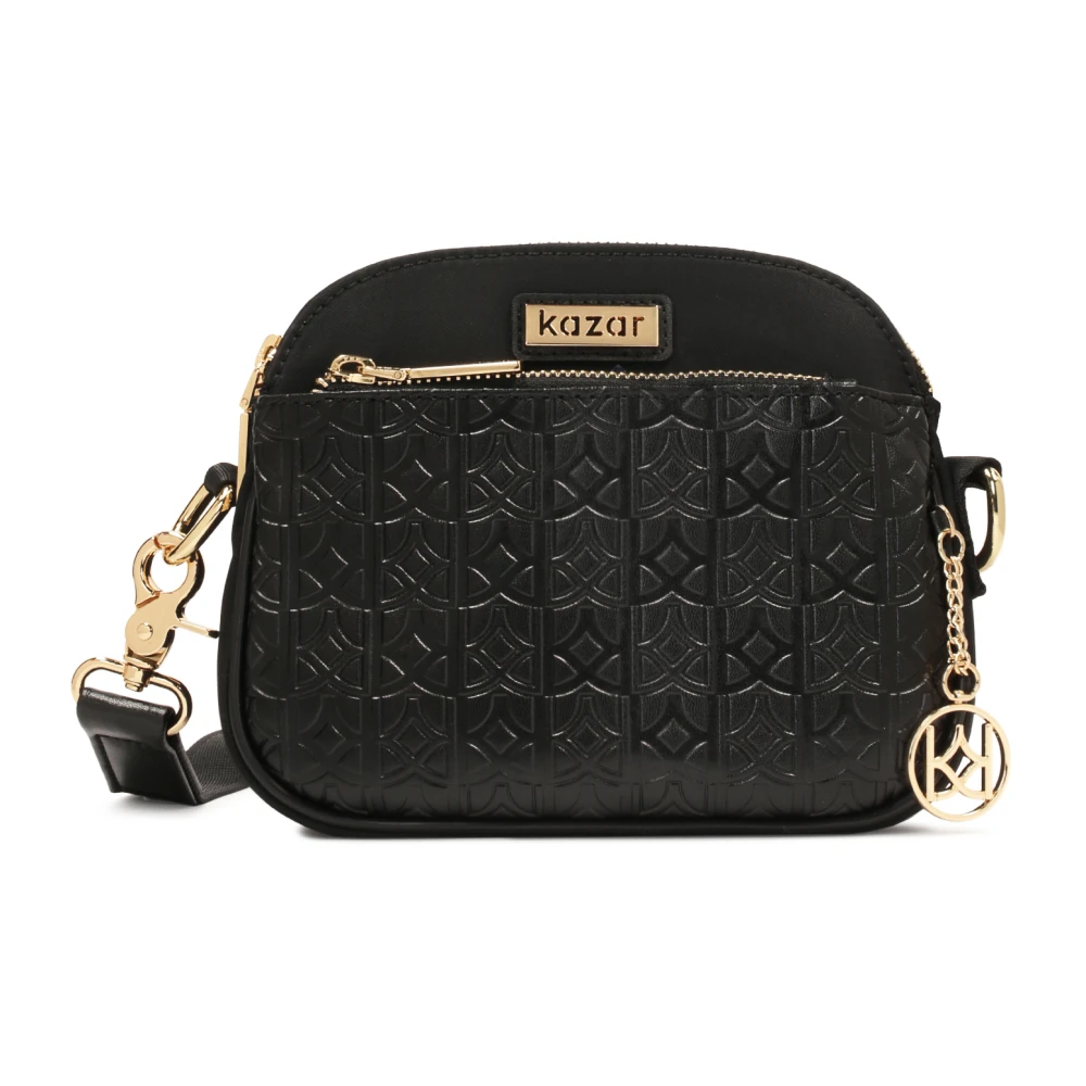 Kazar Liten universell crossbody-väska på ett brett band Black, Dam