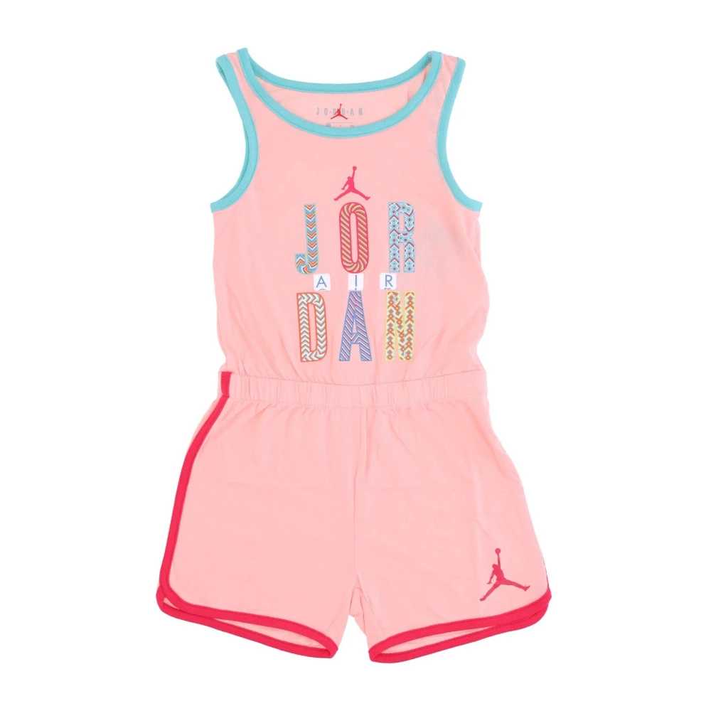 Jordan Flicka Romper Jumpsuit Ärmlös Crew-neck Pink, Flicka