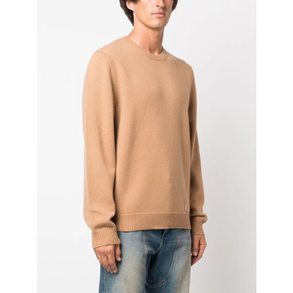 A.p.c. Geborstelde Wollen Trui Edward Kameel Brown Heren