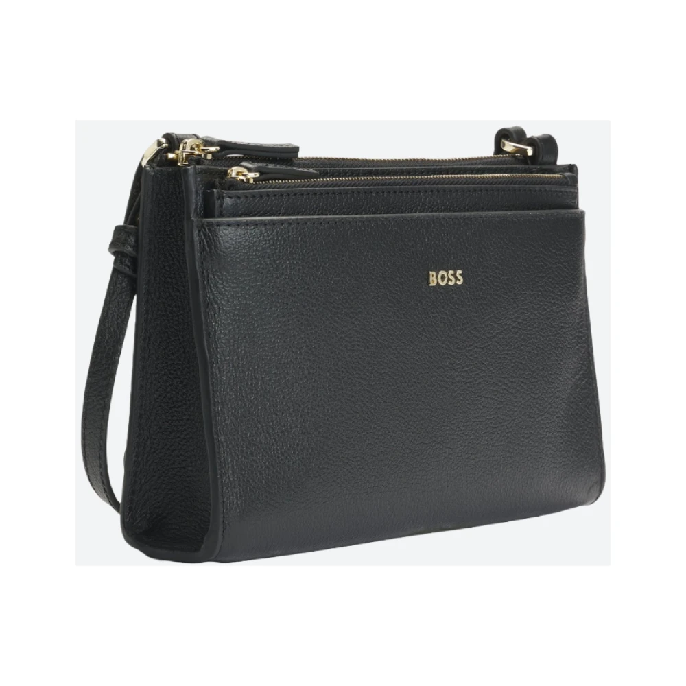 Hugo Boss Mini Leren Tas met Afneembare Pouch Black Dames