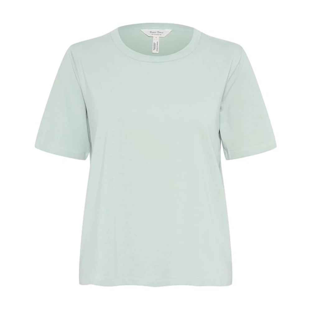 Part Two Groene T-shirt met korte mouwen Green Dames