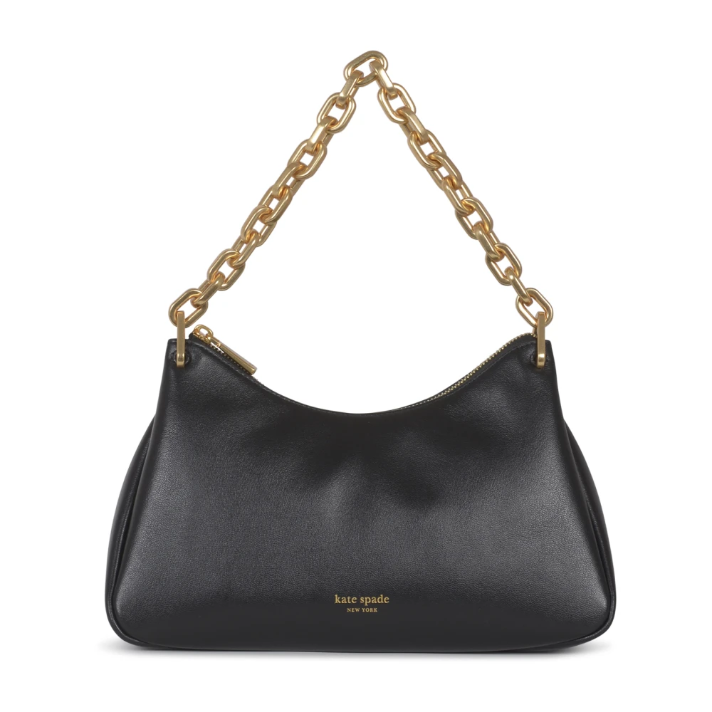 Kate Spade Zwarte Leren Schoudertas met Ketting Black Dames