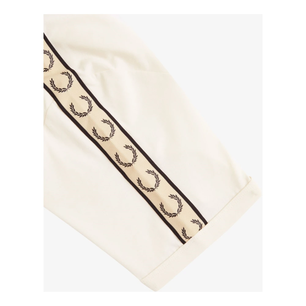 Fred Perry Contrast Rib Ringer T-Shirt Beige Heren