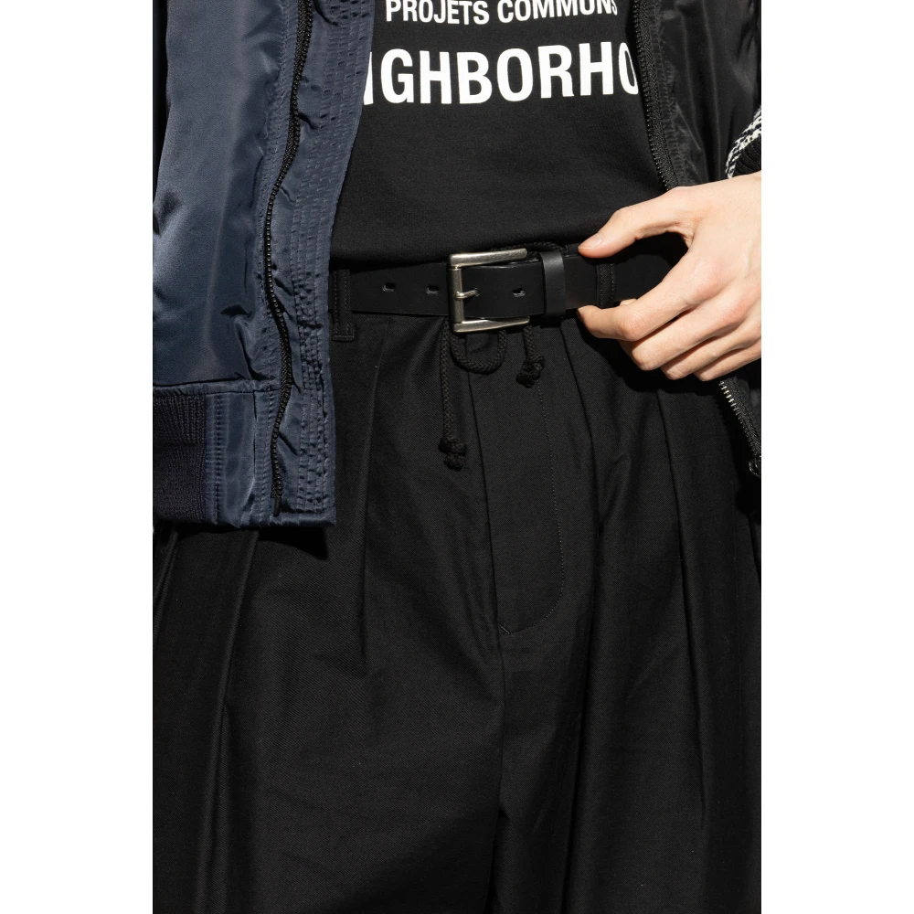 Y-3 Leren riem Black Heren