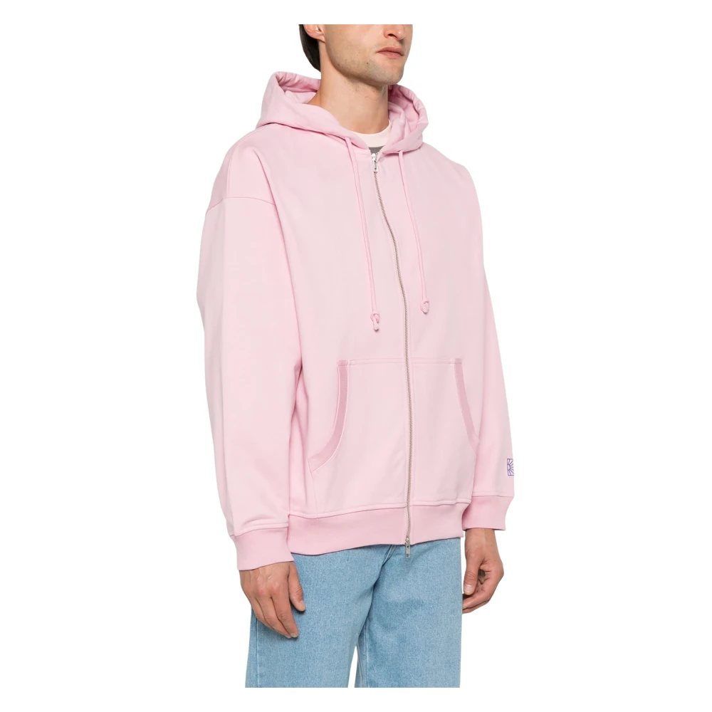 Rassvet Zip Hoodie met Logo Detail Pink Heren