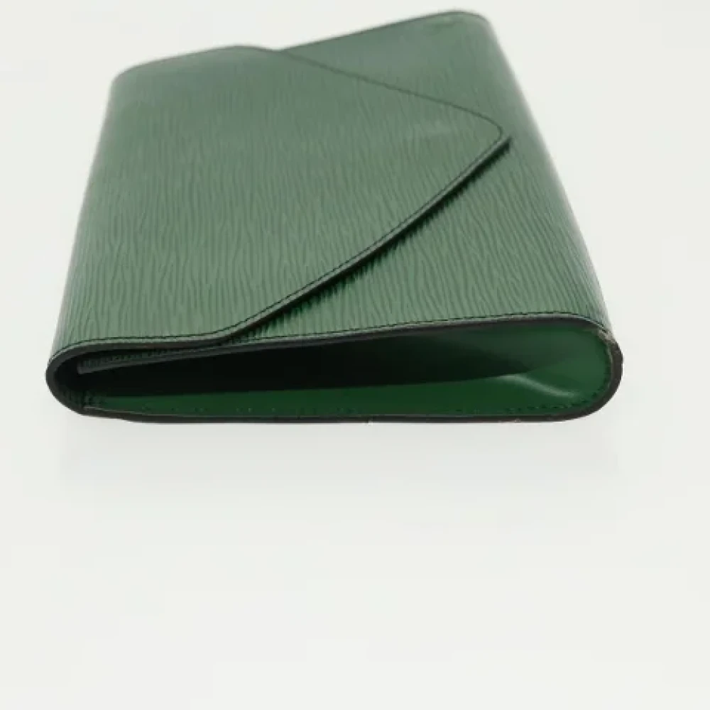Louis Vuitton Vintage Pre-owned Leather clutches Green Dames
