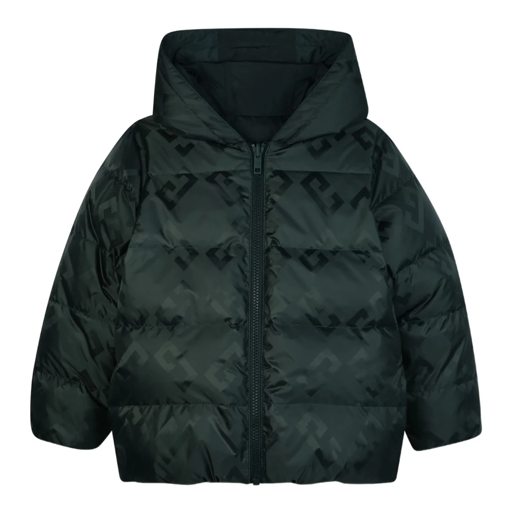Givenchy Boys Green Winter Jackets, 10 Y, Quilted Kids Coat With Hood