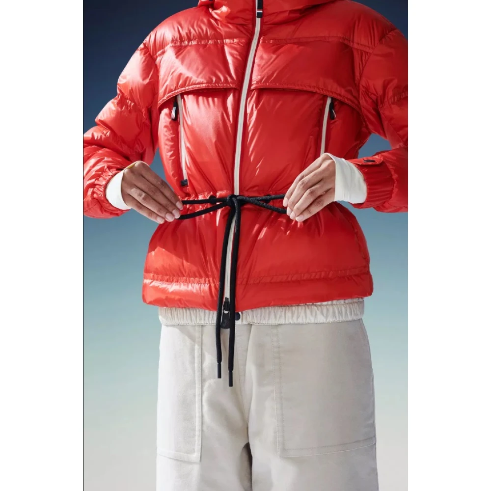 Moncler Rode Grenoble Jassen Red Dames