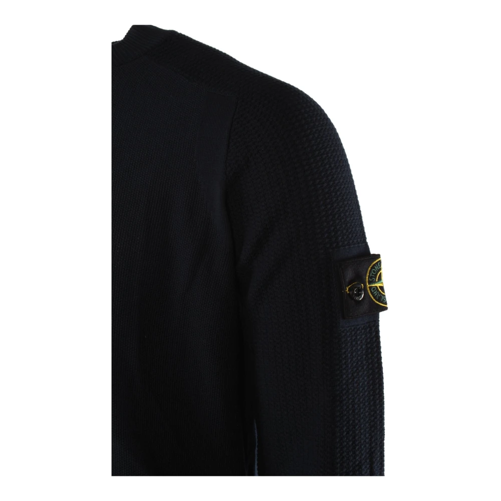 Stone Island Blauwe Katoenen Sweater 8015536b4 v0020 Blue Heren