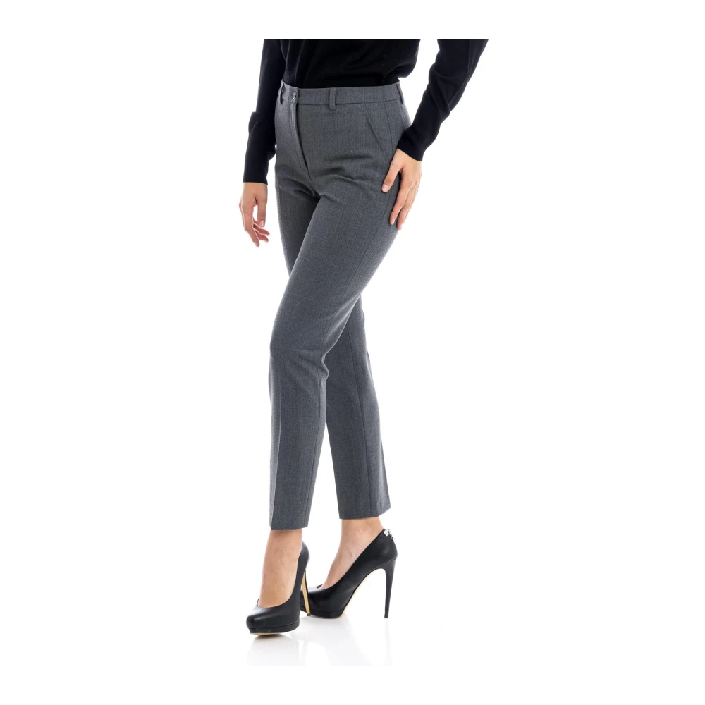 Seventy Gray Pantalone In Misto Lana - Female - Slim-Fit Trousers - L - Trousers