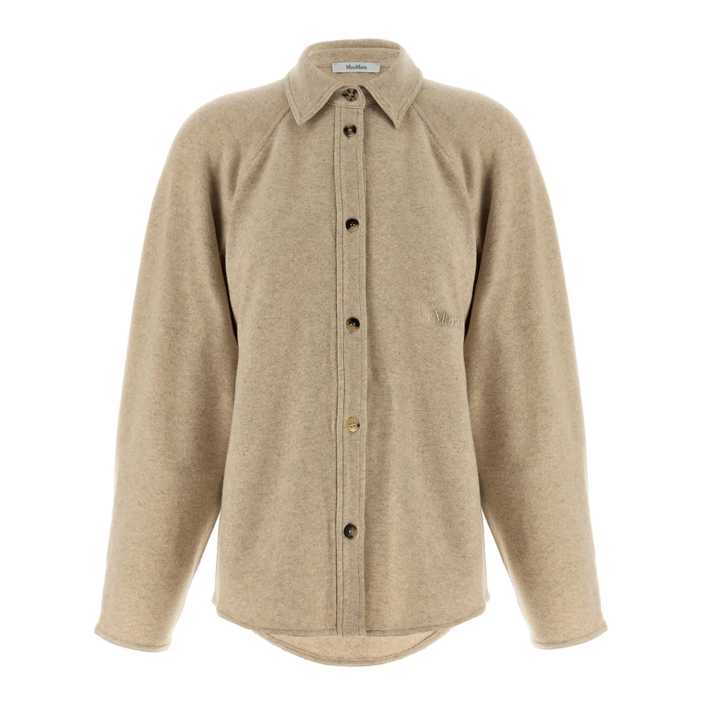 Max Mara Women's Beige Ceci Overshirt - Shirts - S - Blouses & Shirts