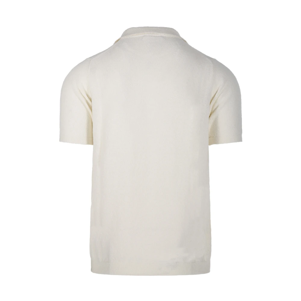 Roberto Collina Ecru Korte Mouw Sweater Beige Heren