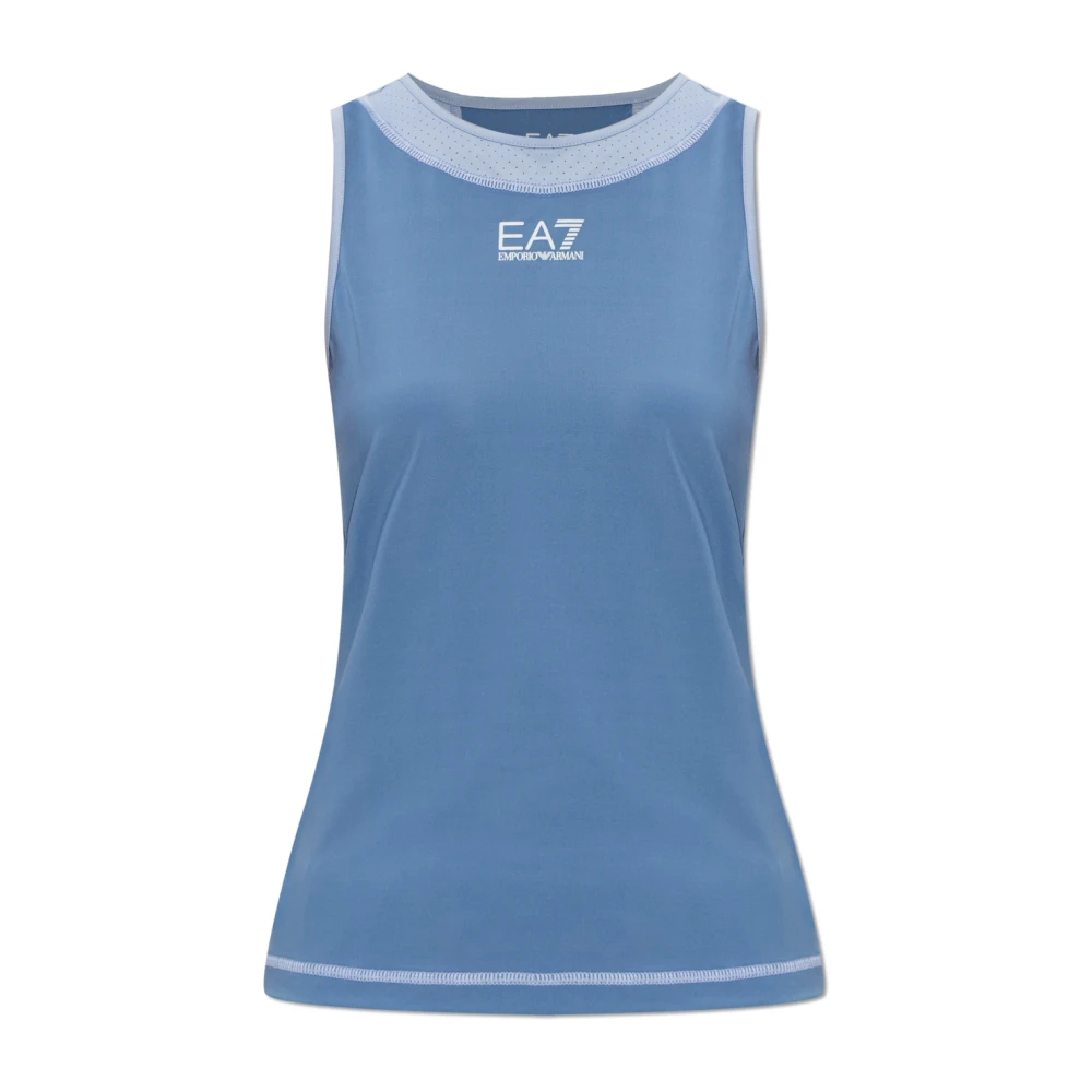 Emporio Armani Ea7 Femme Bleu Sport, Taille: 36 Fr T-Shirt Performance Technique En Jersey