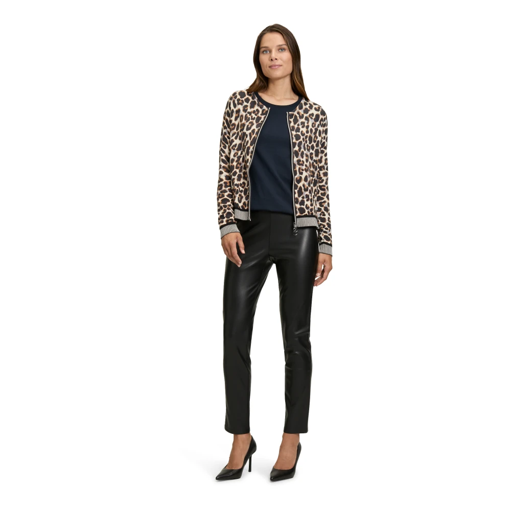 Betty Barclay Cardigan met dierenprint en rits Multicolor Dames