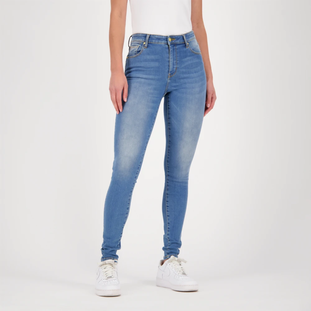Raizzed Hoge taille super skinny jeans in zacht stretch denim Blue Dames