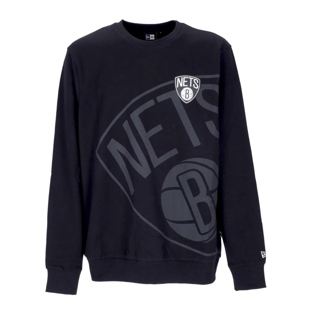 New Era Men's Black Sweatshirts, 2XS, Brooklyn Nets Crewneck Sweatshirt