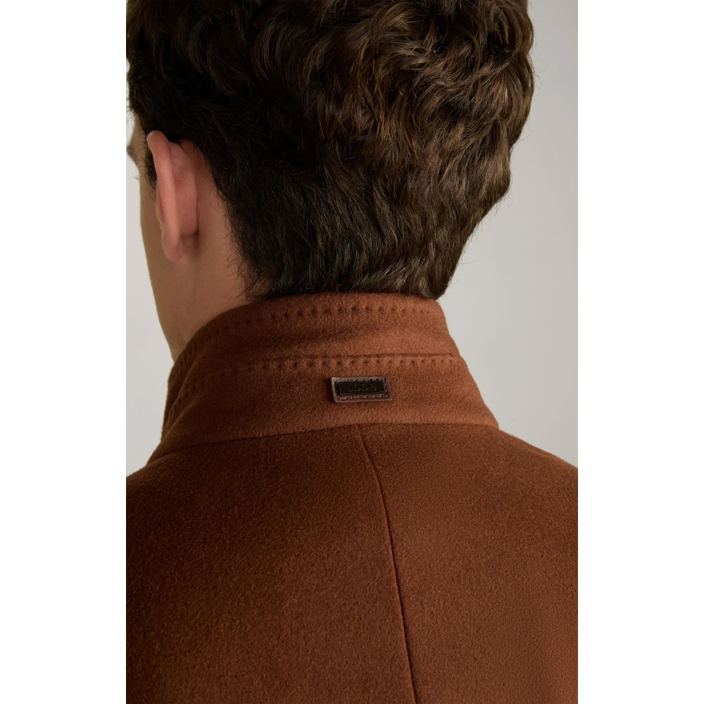 Joop! Klassieke Herenjas met Hoge Kraag Brown Heren