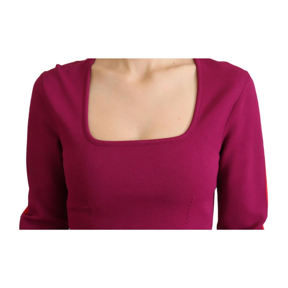 Dolce & Gabbana Logo Square Neck Sweater Multicolor Dames