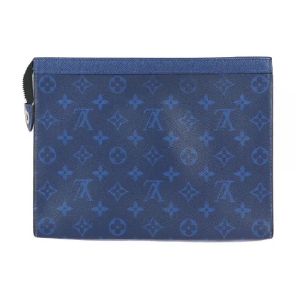 Louis Vuitton Vintage Pre-owned Leather clutches Blue Dames