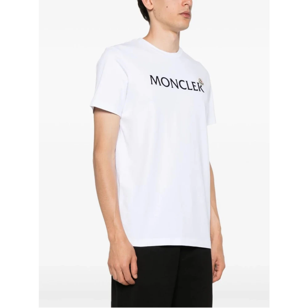 Moncler Korte mouw T-shirt voor mannen White Heren