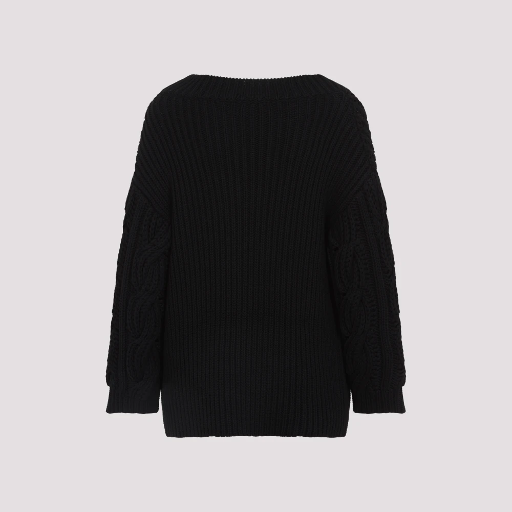 Valentino Off Shoulder Sweater Black Dames