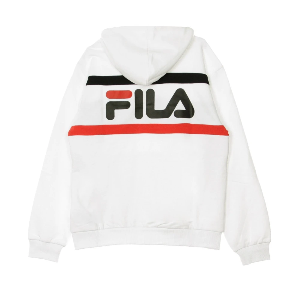 Fila Witte Zwarte Rode Hoodie voor Mannen White Heren