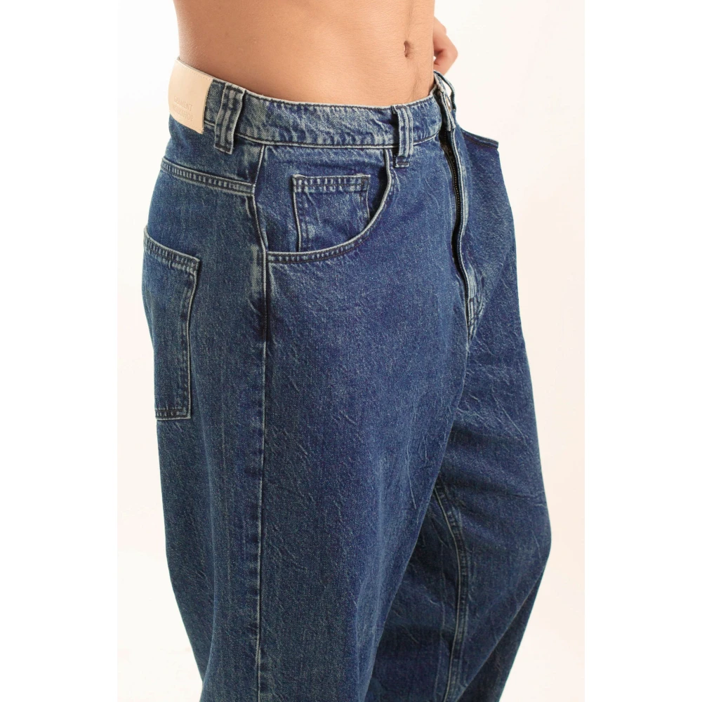 Garment Workshop Baggy Stonewash Jeans Blue Heren