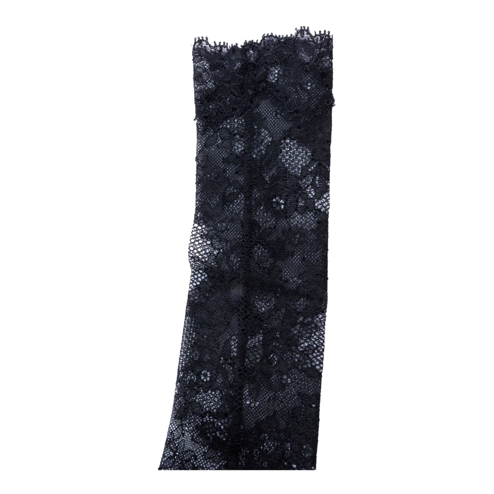 Dolce & Gabbana Elegante Avond Kant Armhandschoenen Black Dames