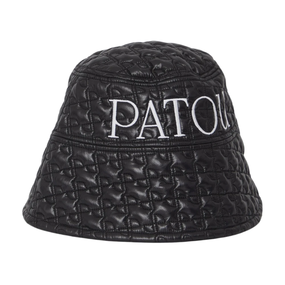 Patou Zwarte gewatteerde bucket hoed Black Dames