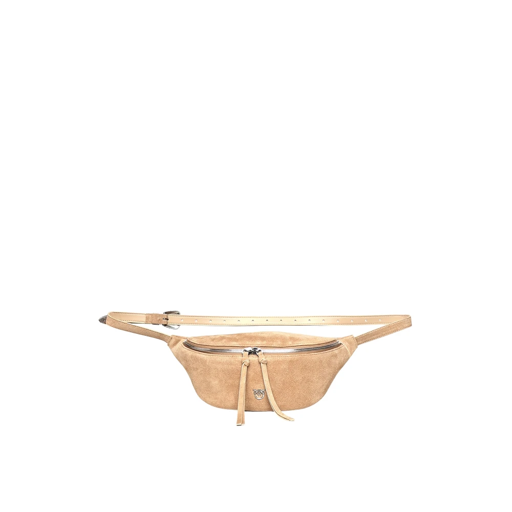 Pinko Women's Beige Marsupio Trittico Suede - Bum Bags - One Size - Bags