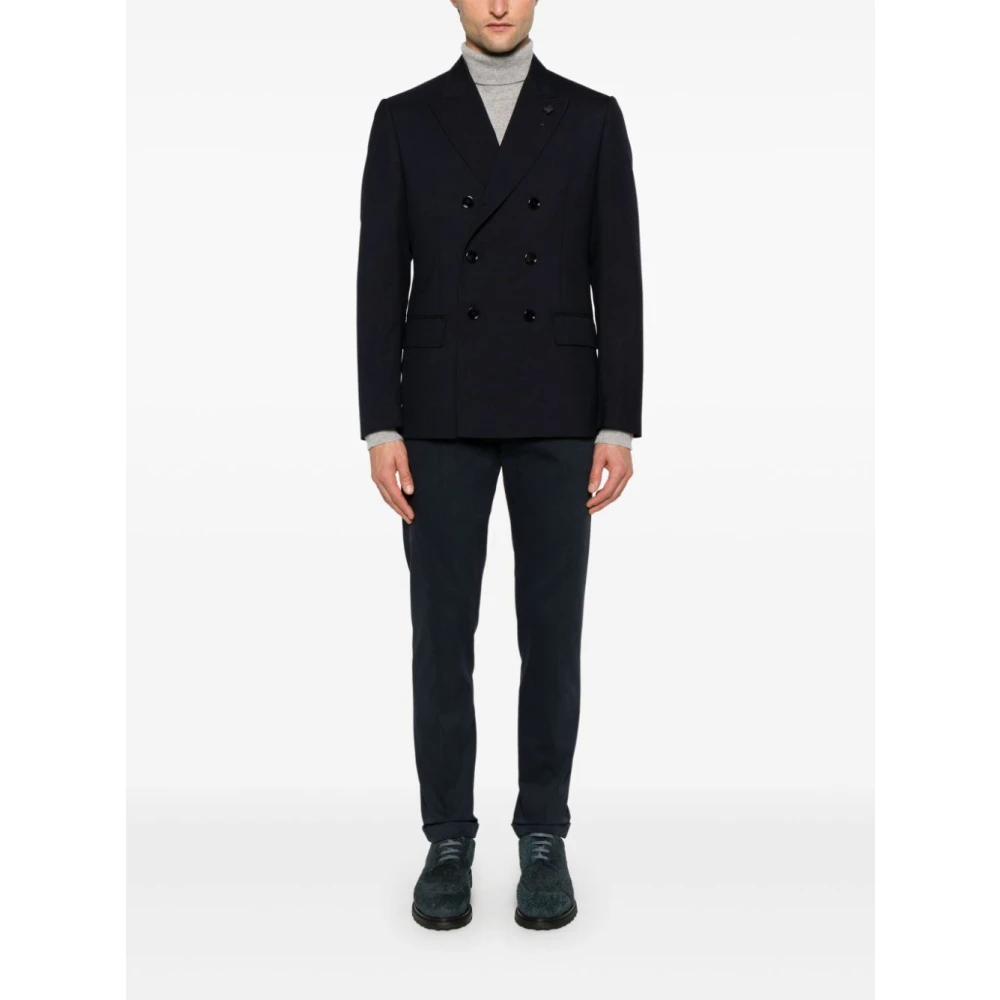 Briglia Moderne Slim-Fit Broeken voor Mannen Blue Heren
