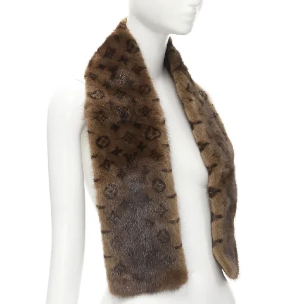 Louis Vuitton Vintage Pre-owned Fur scarves Brown Dames