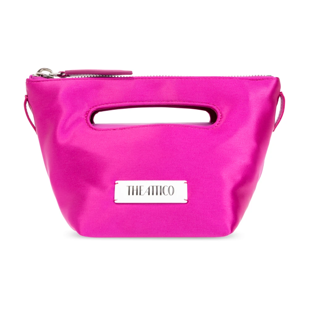The Attico Fuchsia Tote Tas Italië Satijnen Afwerking Pink Dames