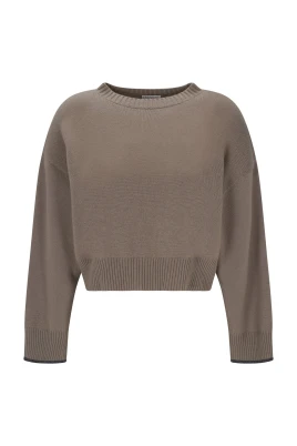 Beige Kashmirtröja Elegant Stil