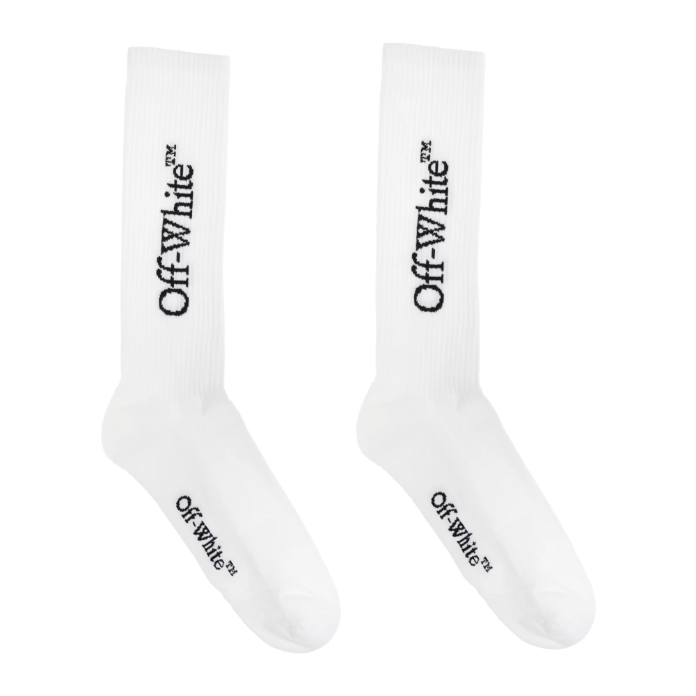 Off White Sokken met logo White Heren