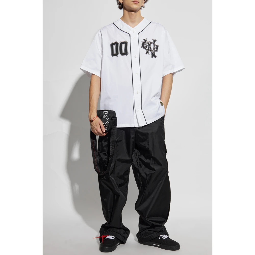 Off White Gestreept overhemd White Heren
