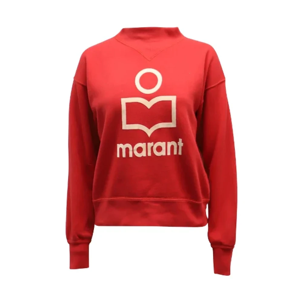 Isabel Marant Pre-owned Röd Logo Print Stickad Tröja Red, Dam