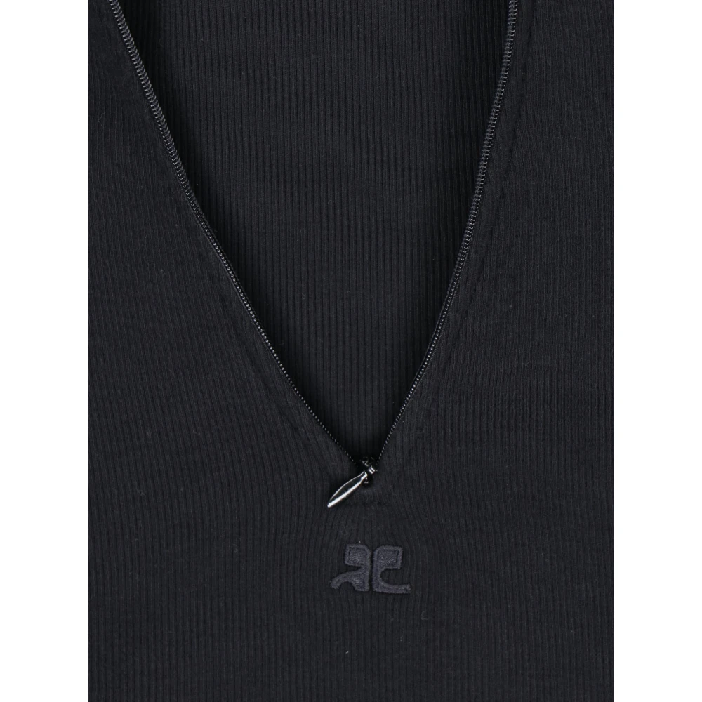 Courrèges Zwarte T-shirts en Polos Black Dames