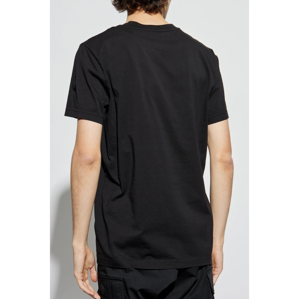 Moncler T-shirt met logo Black Heren