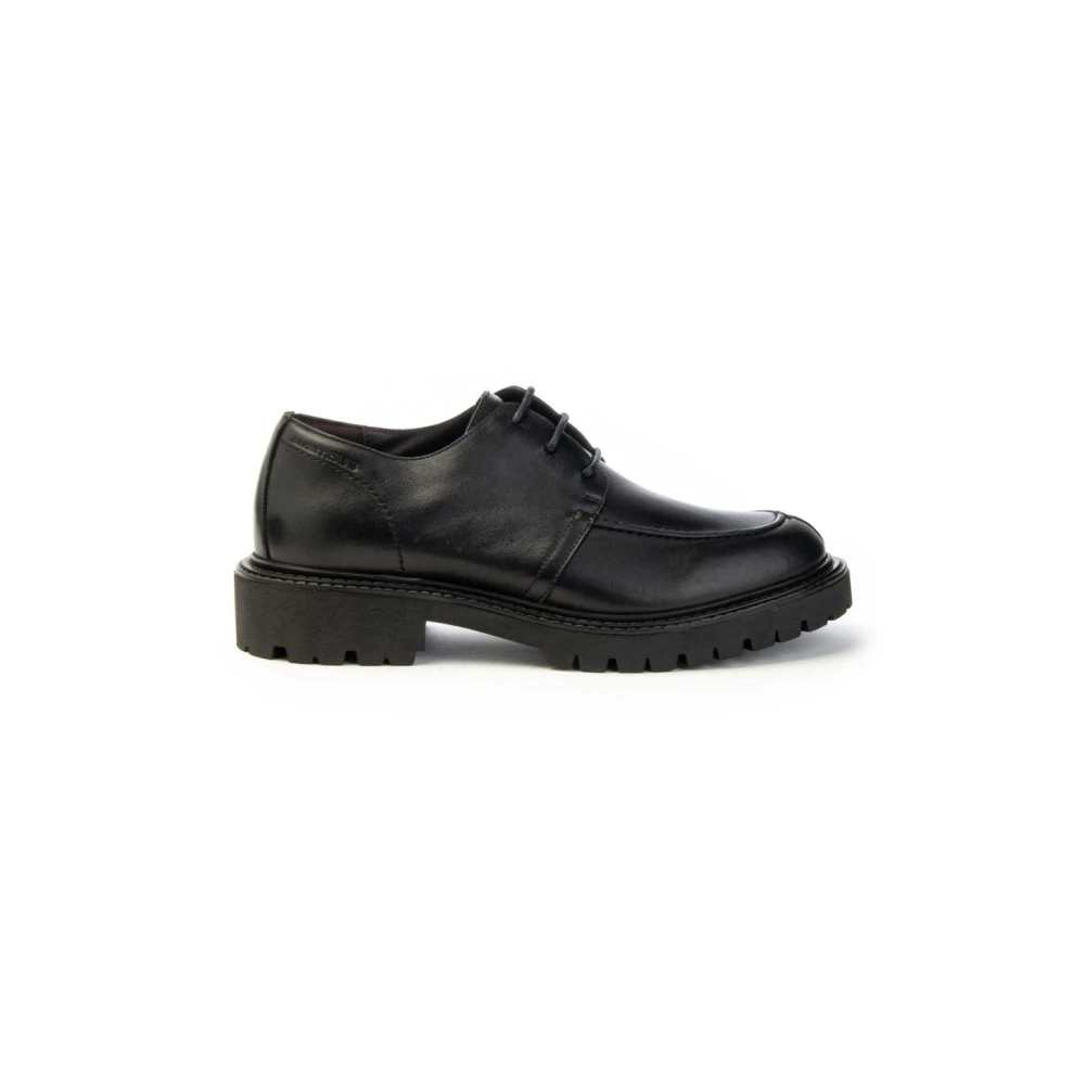 Ambitious Leren Veterschoenen Lichtgewicht Zool Black Heren