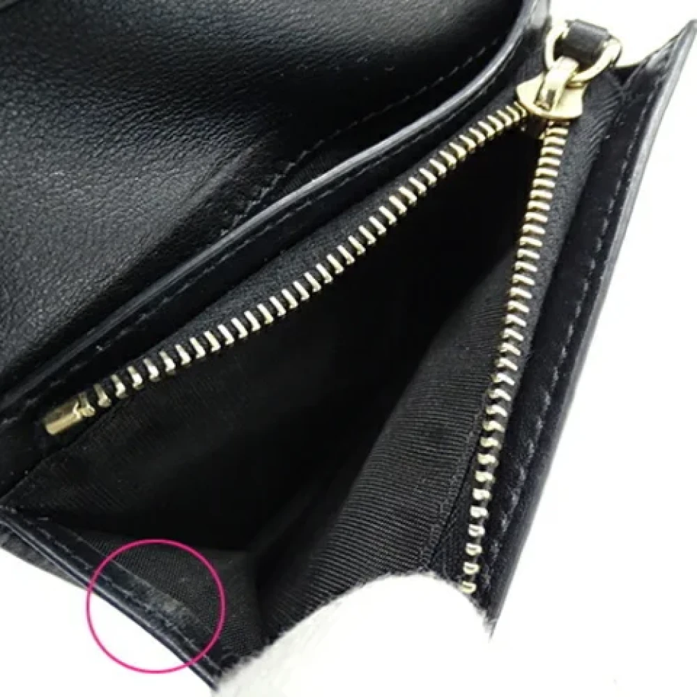 Valentino Vintage Pre-owned Leather wallets Black Dames